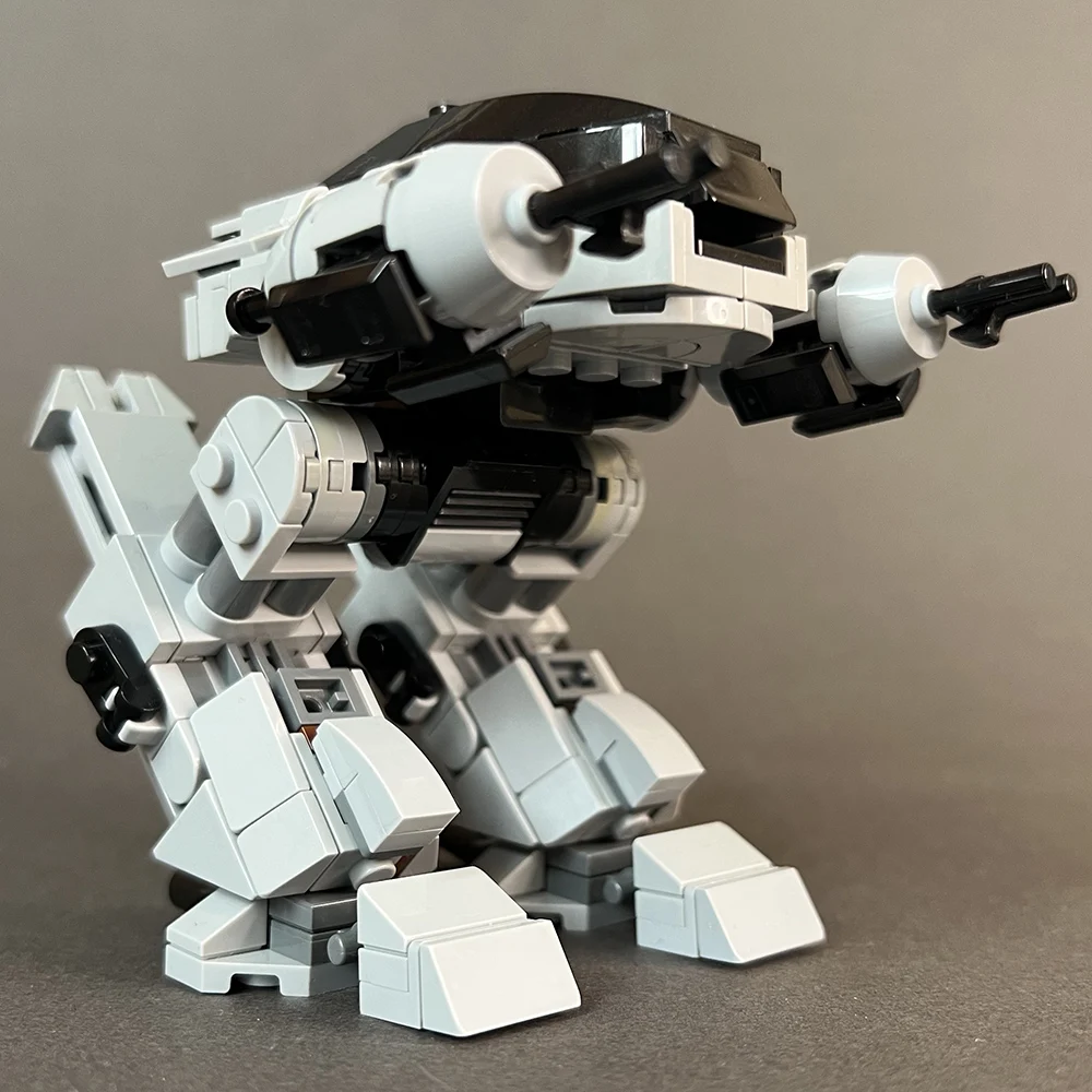 MOC Movie Mecha RoboCoped ED-209 Robot Characters, mecánica, policía de guerra, bloques de construcción, juguetes, traje para niños, regalos de cumpleaños