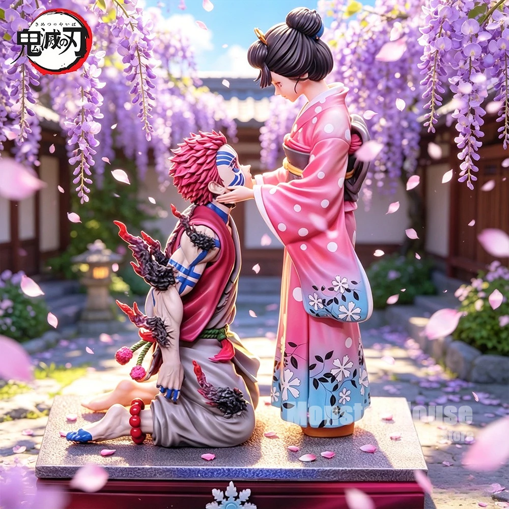 

10.43in/26.5cm Anime Demon Slayer Figure Akaza Koyuki Action Figures Pvc Statue Desktop Ornamen Collection Model Toys Gifts