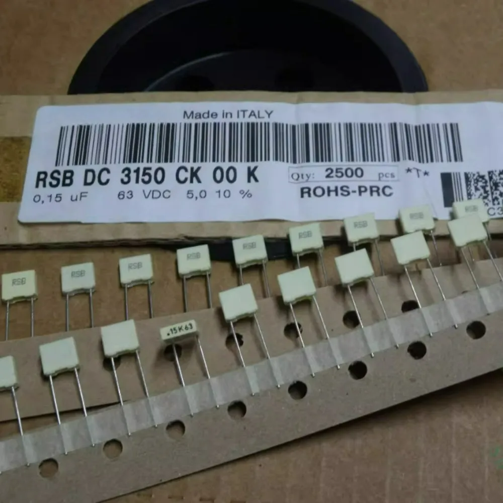 20pcs/lot AV RSB 0.15uf 63V 150nf u15 154 K Brand New 5mm Film Capacitor RSBDC3150CK00K