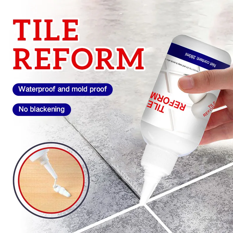 

150ml/280ml Tile Gap Sealant Sealant Special Floor Tile Kitchen Toilet Waterproof Mildew Resistant Caulking Agent Floor Filling
