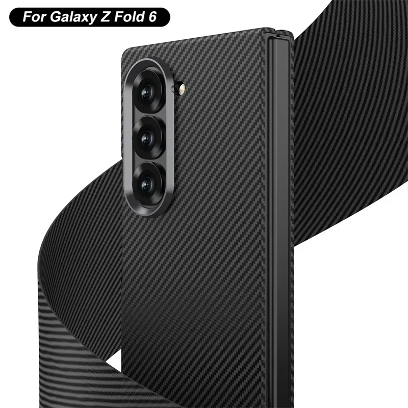 Ultra Thin Carbon Fiber Pattern Folding Protective Case For Samsung Galaxy Z Fold 6 With Screen Glass Shockproof Cover for Fold6