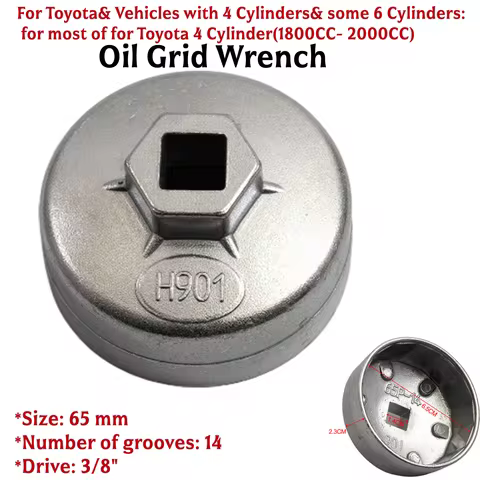 Oil Filter Housing Tool Remover Cap Wrench 14 Flutes 64.5mm-14P For Lexus For Corolla For Prius Oil Grid Wrench For Toyota