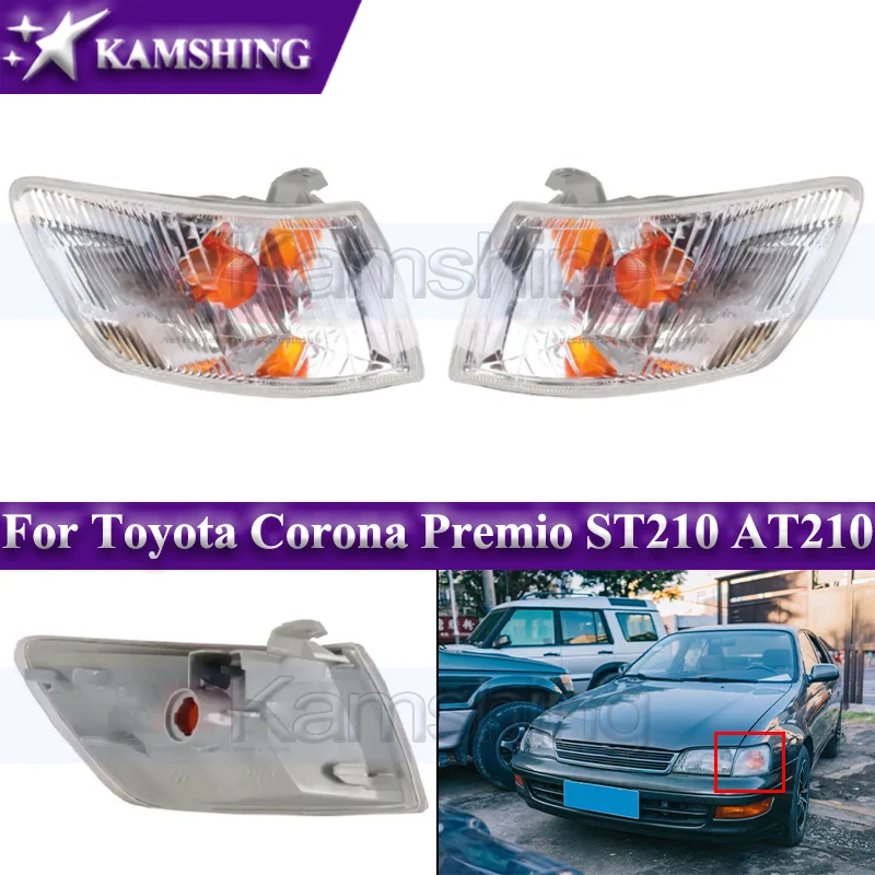 Kamshing 1Pair Front Turn Signal Lamp For Toyota Corona Premio ST210 AT210 1996 Corner Light Headlight Marker Lamp