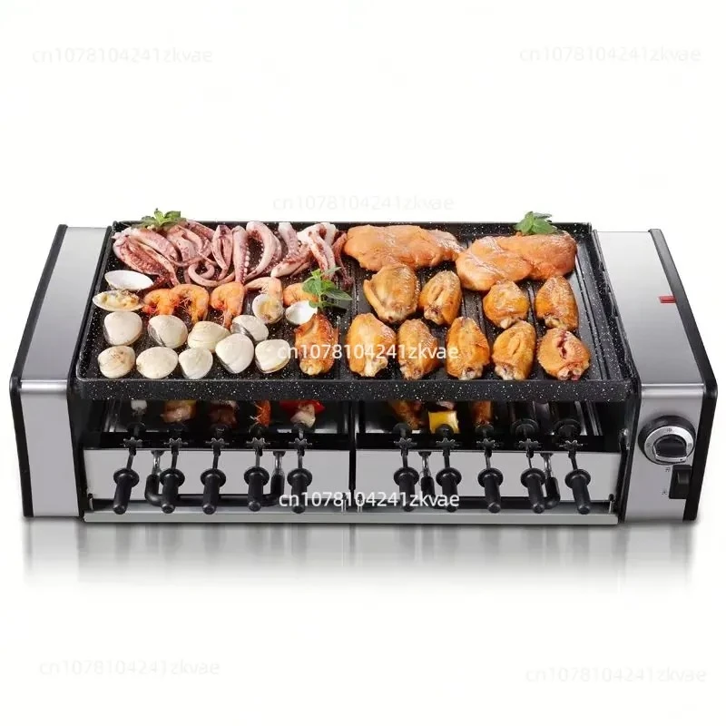 Household Electric Grill Barbecue Machine Automatic Rotating 10 Skewers for Home or Restaurant Use