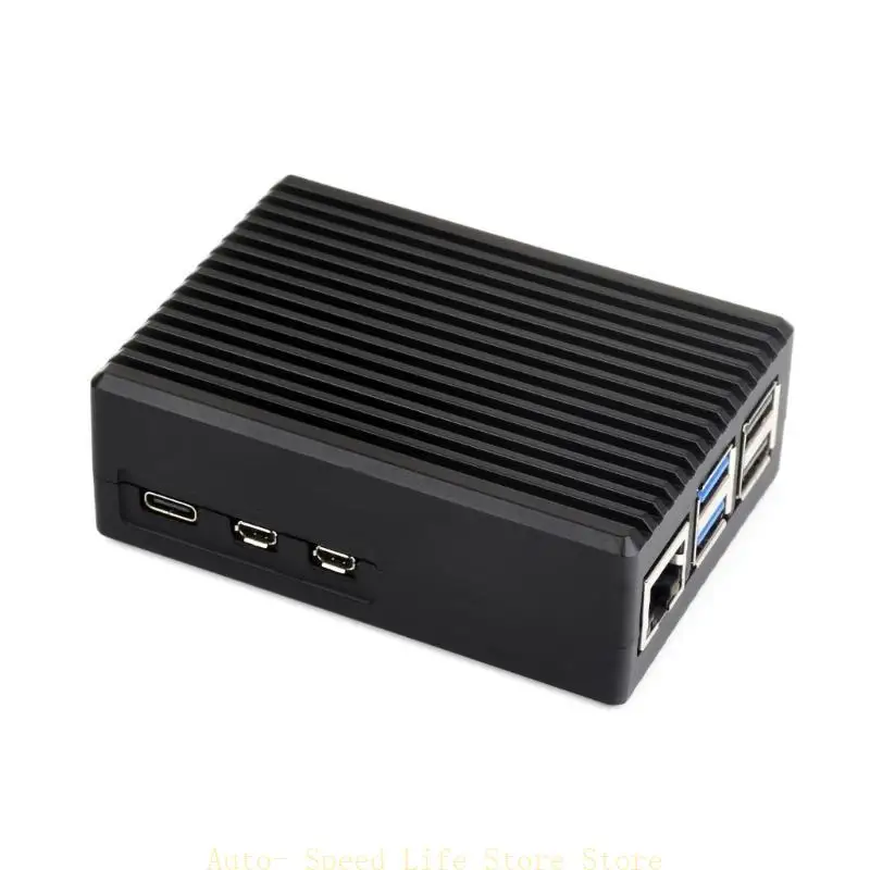 

02DA Aluminum Case For RPi 5 Board Built-In Cooling Fan And Heatsink Pad for RPi 5