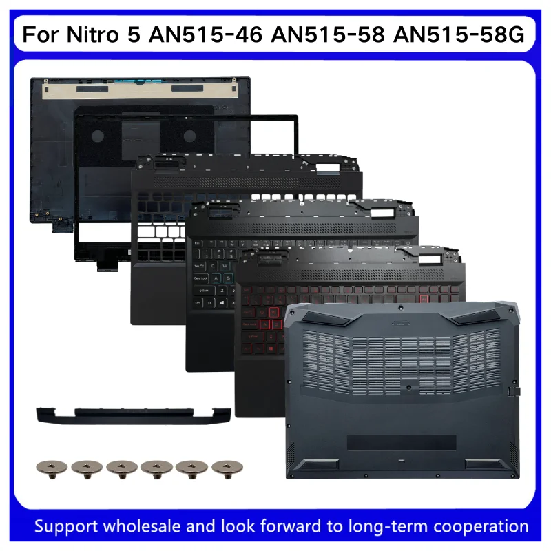 New For Kailxuling Nitro 5 AN515-46 AN515-58 AN515-58G LCD Back AP3SY0000201/ LCD Bezel AP3SY000650/ Palmrest / Bottom