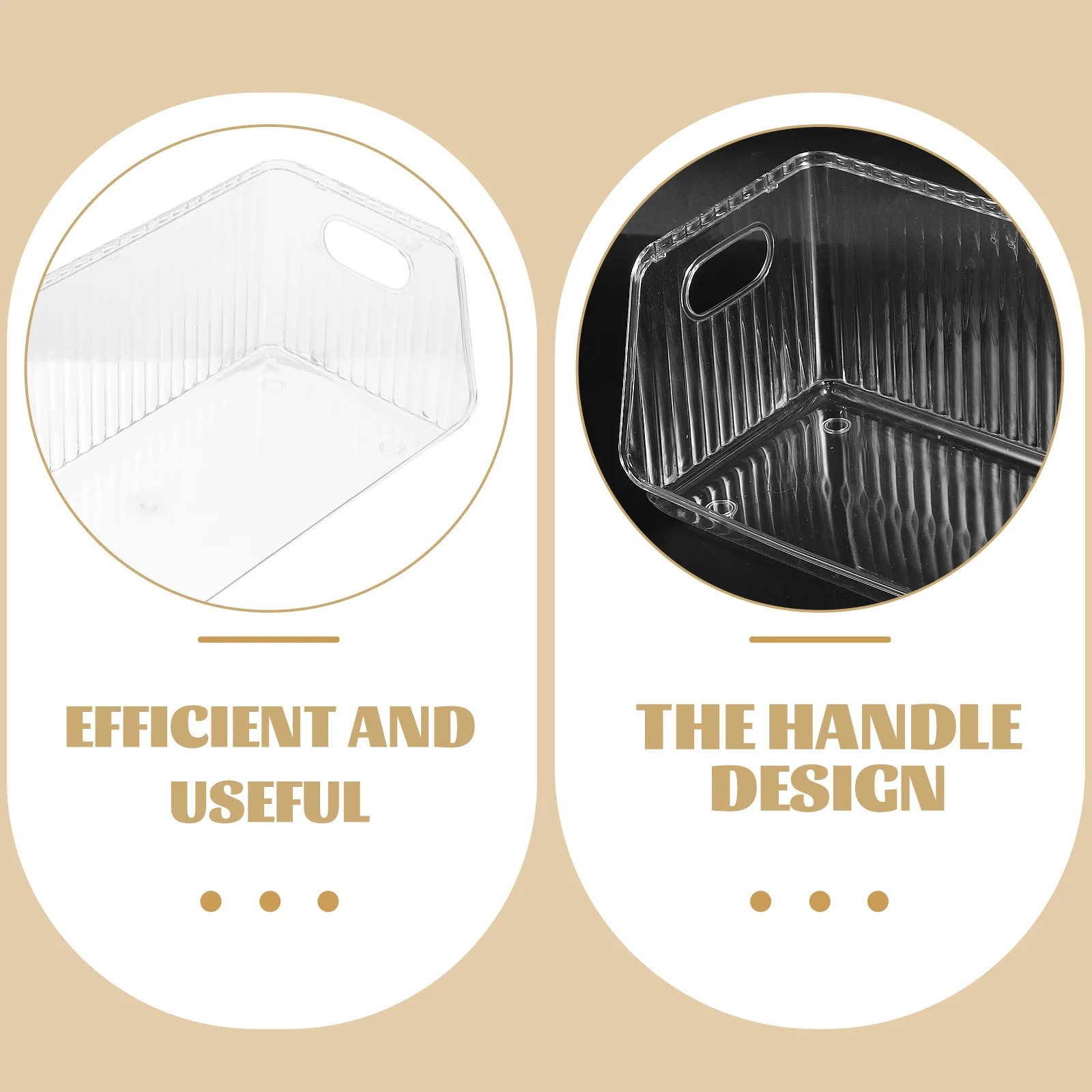 

2Pcs Makeup Organizer Desktop Cosmetics Boxes Skincare Storage Holder Small Portable Sundries Organizer for Vanity Desk