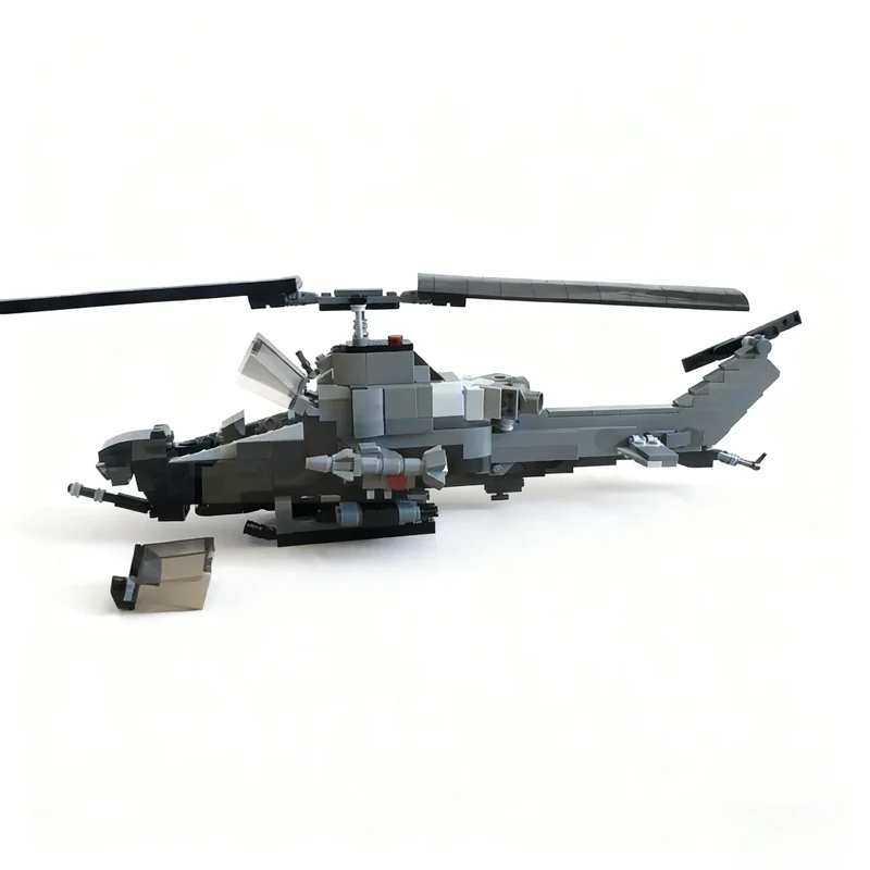 615pcs MOC Bell AH Supercobra Attack Helicopter Model Building Blocks Toy Festival Gifts Assemble DIY Creative Idea Education