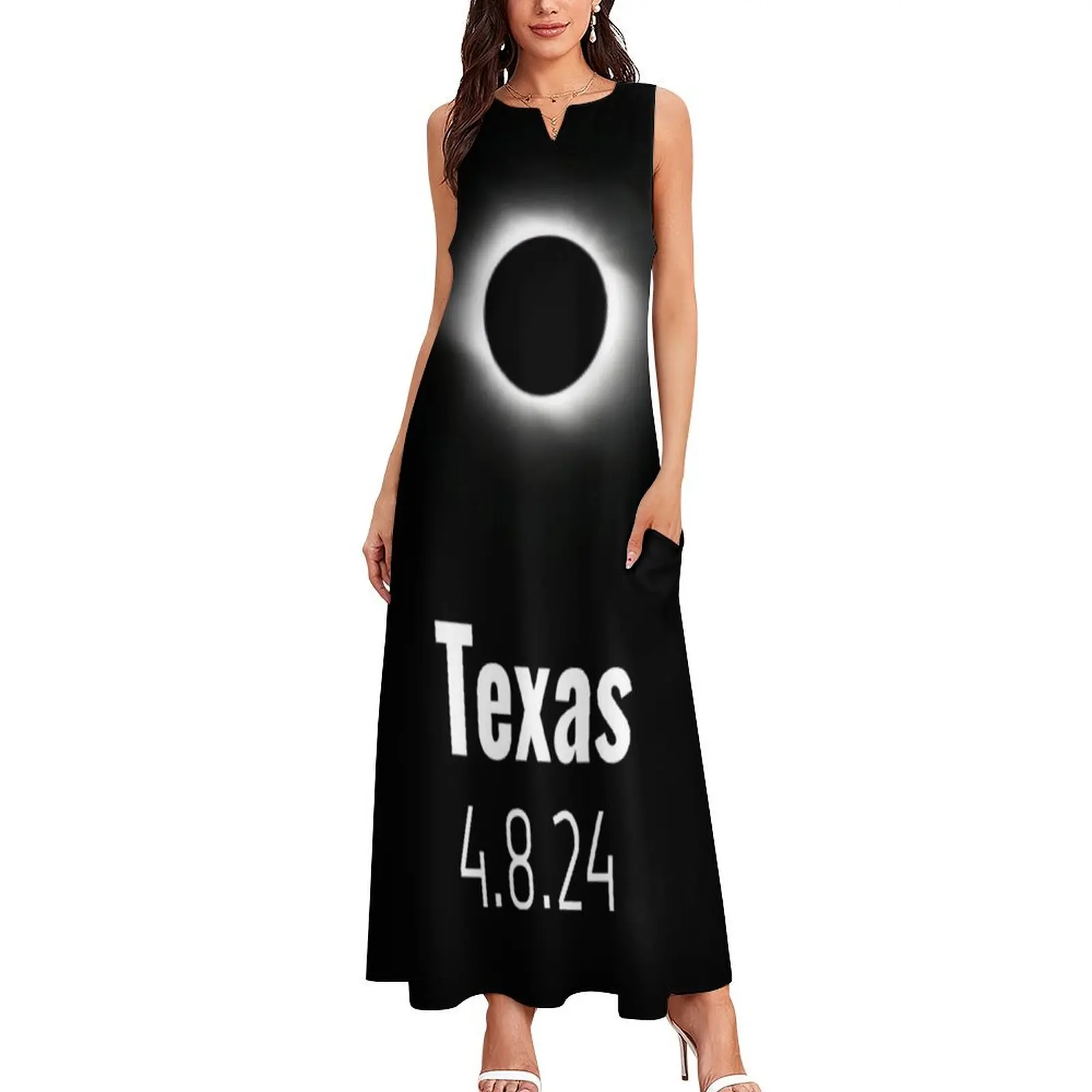 Total Solar Eclipse 2024 Texas Long Dress long dress women summer women