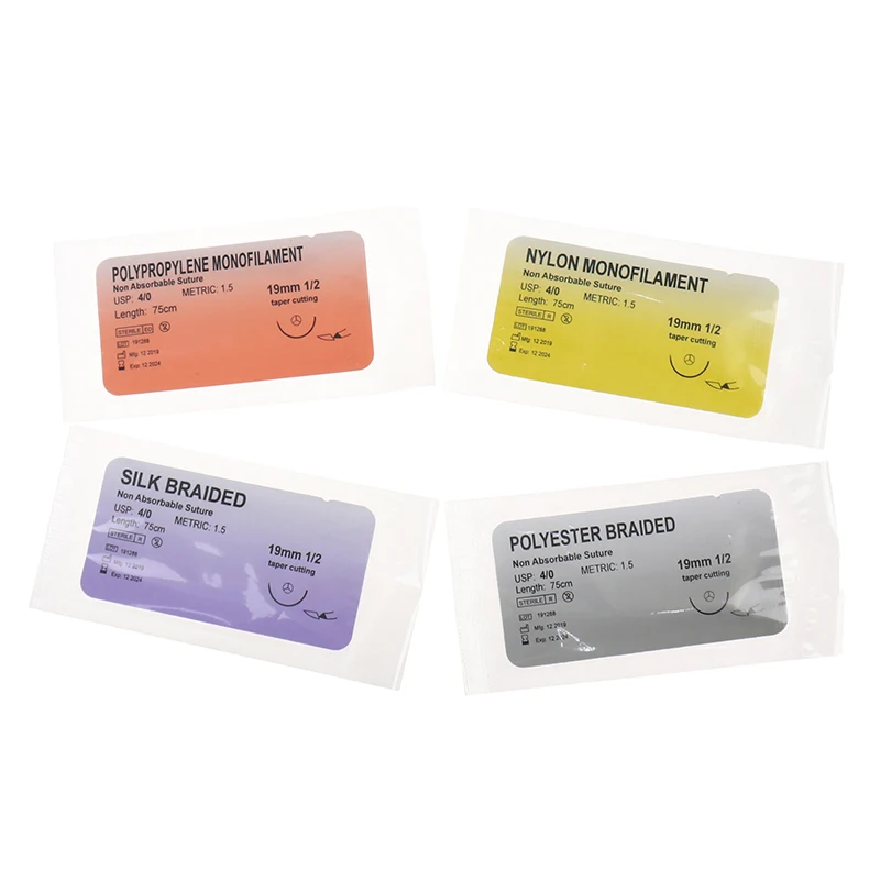 1/0 2/0 3/0 4/0 Dental Surgical Needle Silk Medical Thread Suture Surgical Practice Kit