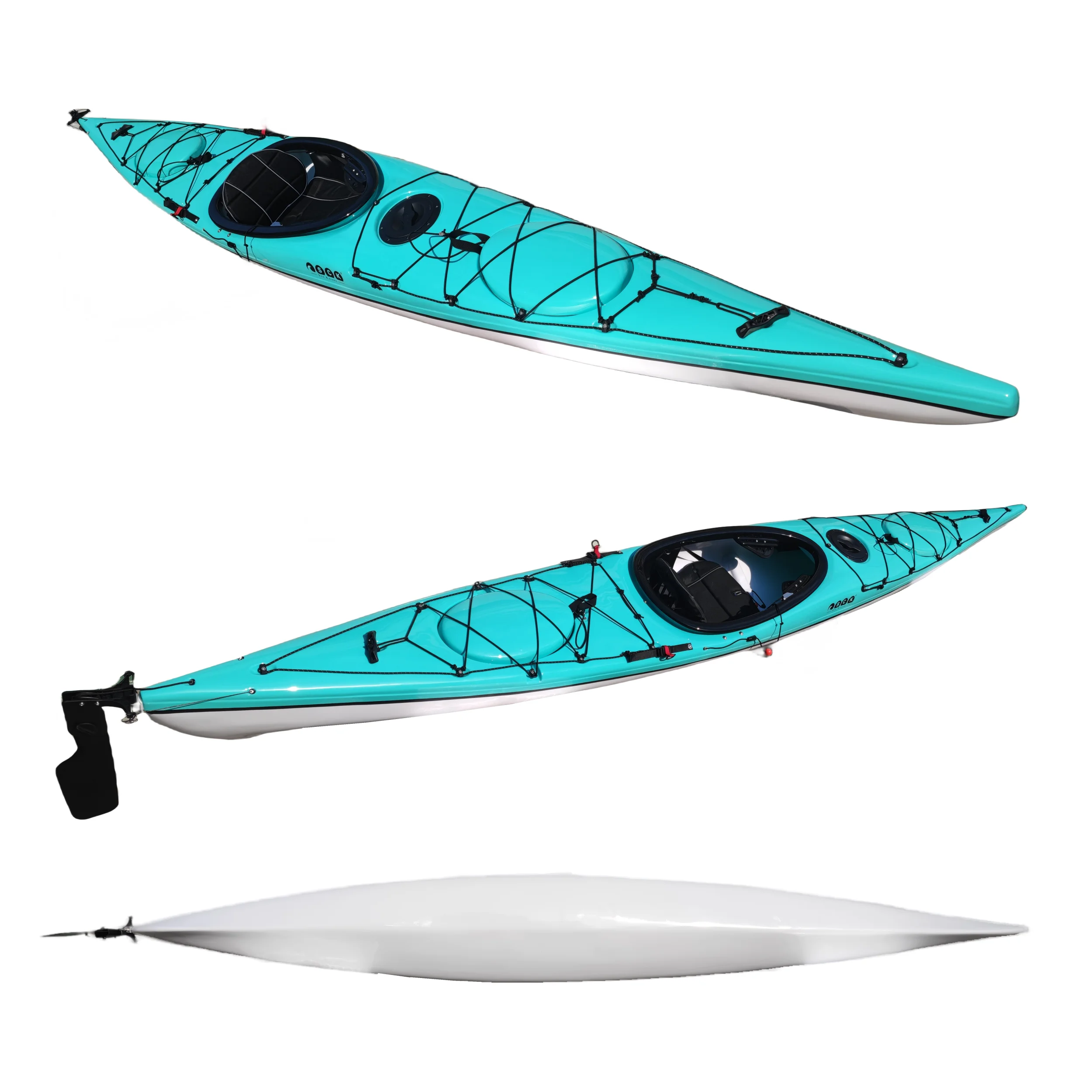 hot selling professinal 4.42M single heat thermal kayak sit in sea kayak ocean kayak with deluxe fabric seat light weight