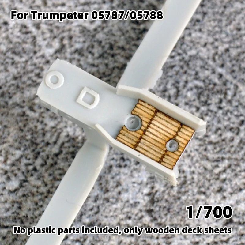 Modell-Upgrade-Teile: Lasergeschnittene Holzdeckplatte mit selbstklebender Ankerkette für TRUMPETER 05322 05788 05787 Z-30 1/350 1/700 – Detail 2