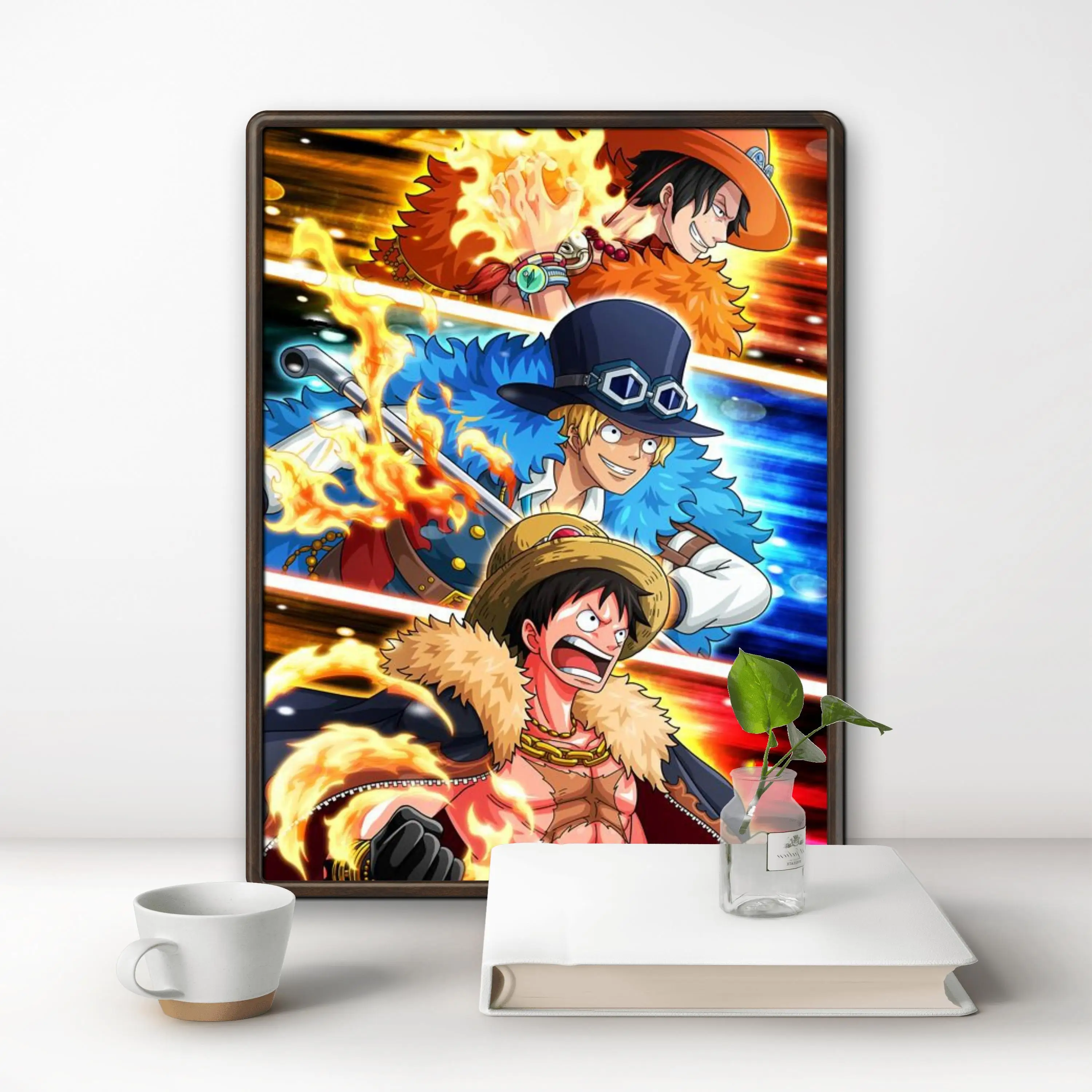 Japanese Cartoon One Piece Diamond Painting Set Munch D. Luffy Art Cross Embroidery Rhinestone Mosaic Designer Home Decor Gift