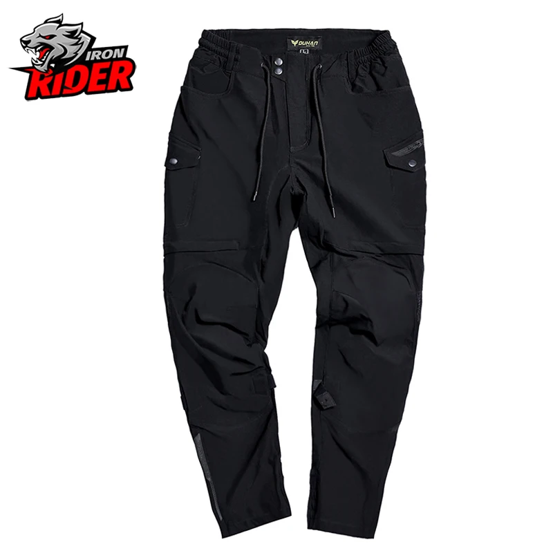 

DUHAN Summer Airflow Cycling Pants Breathable Motocross Pants Waterproof Motorcycle Pants Built-in Detachable CE Protective Gear