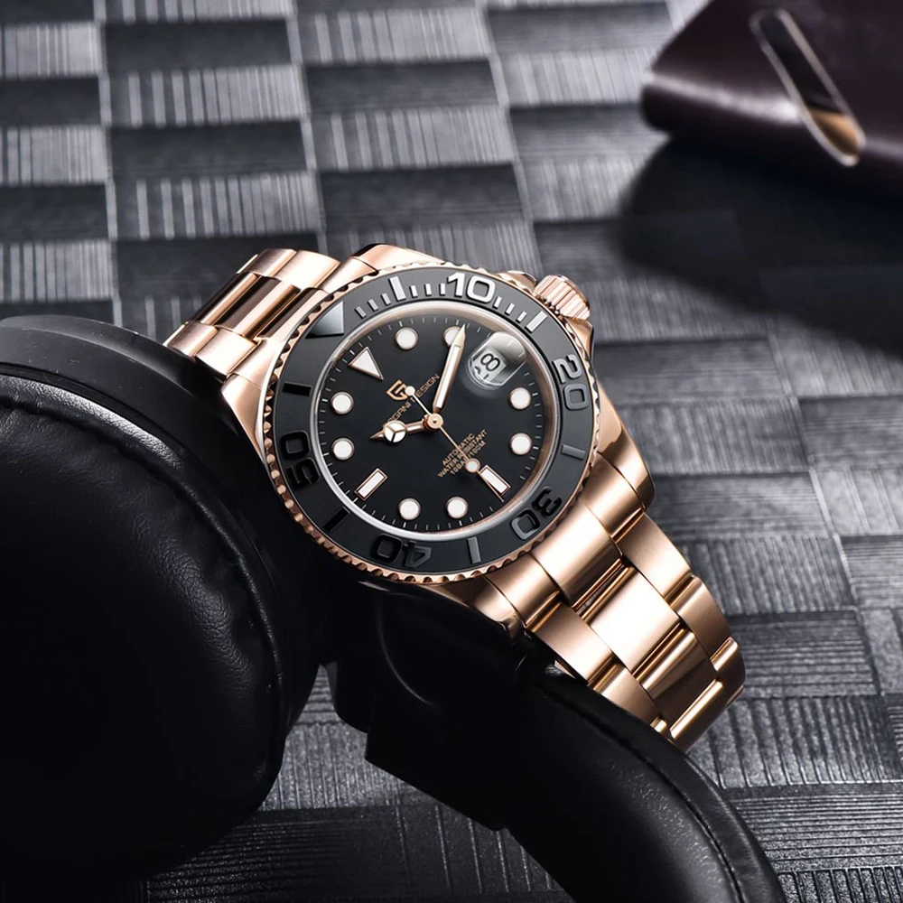 PAGANI DESIGN Sports Men Mechanical Wristwatch Sapphire Luxury Automatic Watch for Men Stainless Steel Waterproof Clock