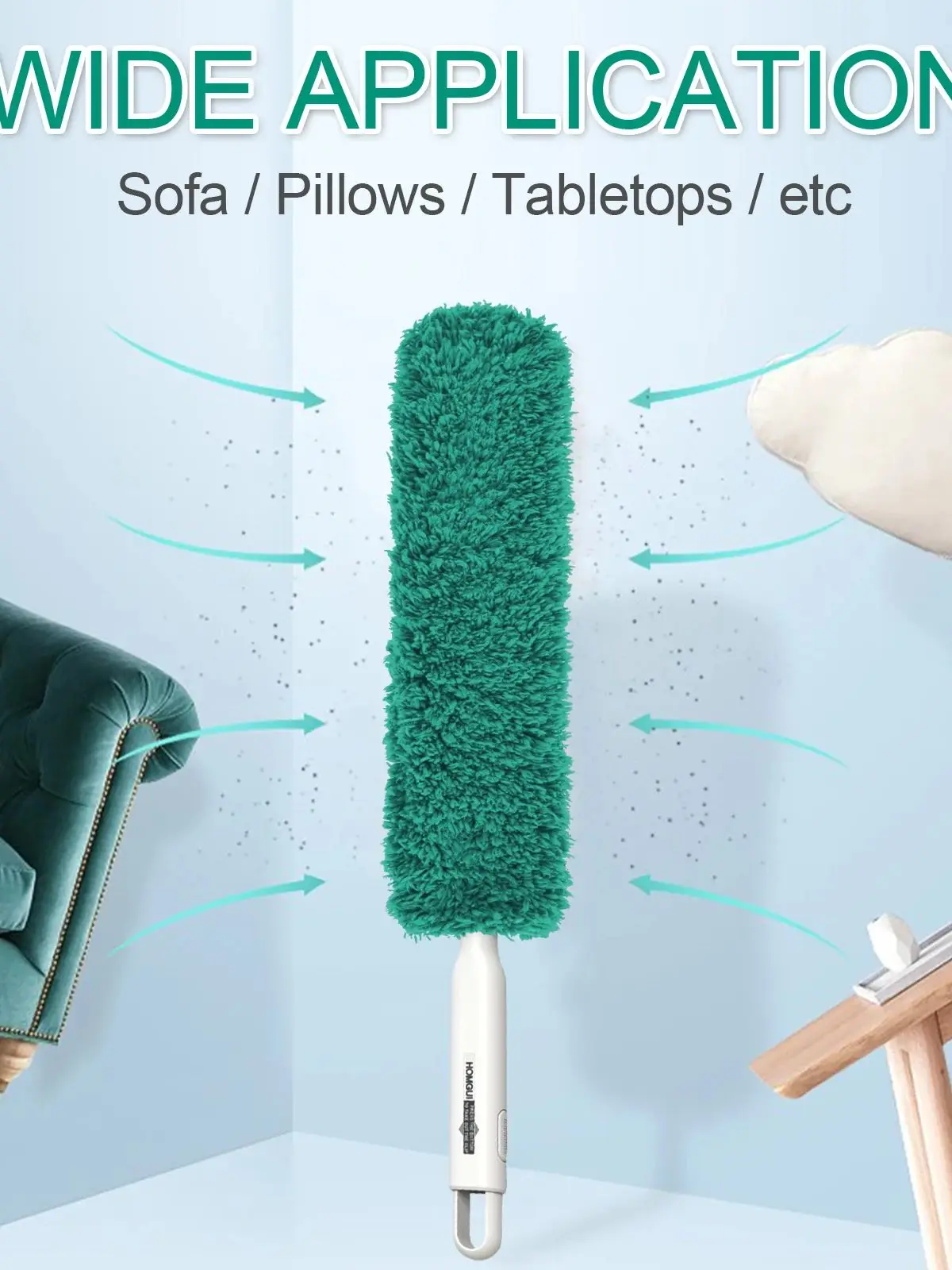 Microfiber Duster, EHOMGUI Hand Duster for Cleaning, Washable Cleaning Brush for Cleaning Cobweb,Blinds,Furniture,Cars