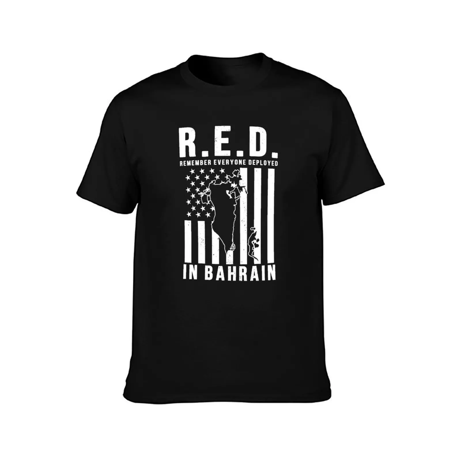 RED Friday Remember Everyone Deployed in Bahrain T-Shirt Plus Size Workout Short Sleeve Top T-Shirt
