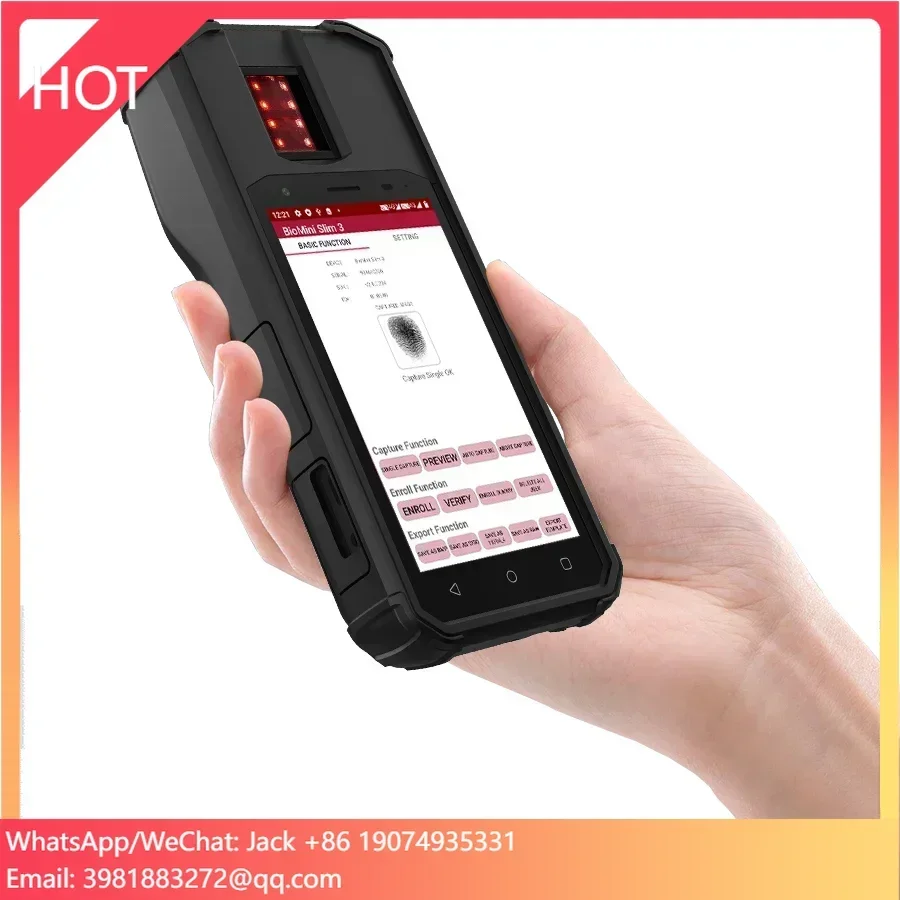Biometric fingerprint and NFC reader android os Lte 4G industrial 5