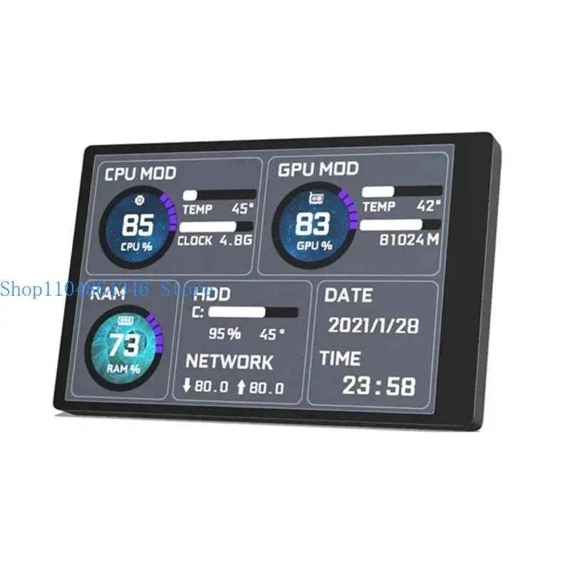 652F Mini 3.5Inch Screen Type C Compatible Portable Display for Multitasking Work