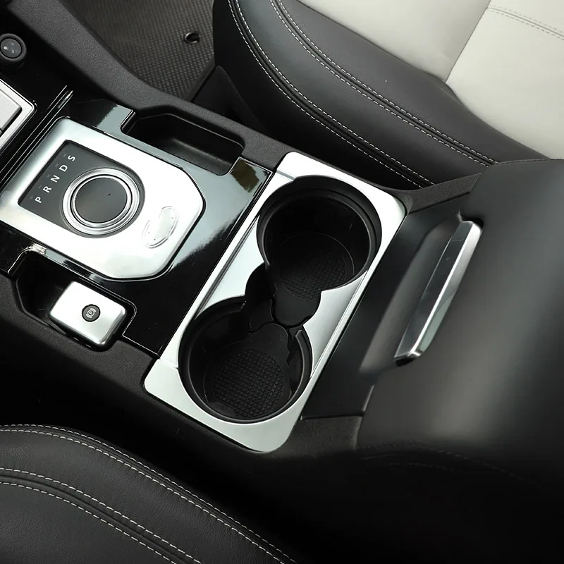 For Land Rover Discovery 4 LR4 2010-2016 ABS Silver Car Center console Front row Cup Holder Sequin Frame Sticker Car Accessories - Image 4