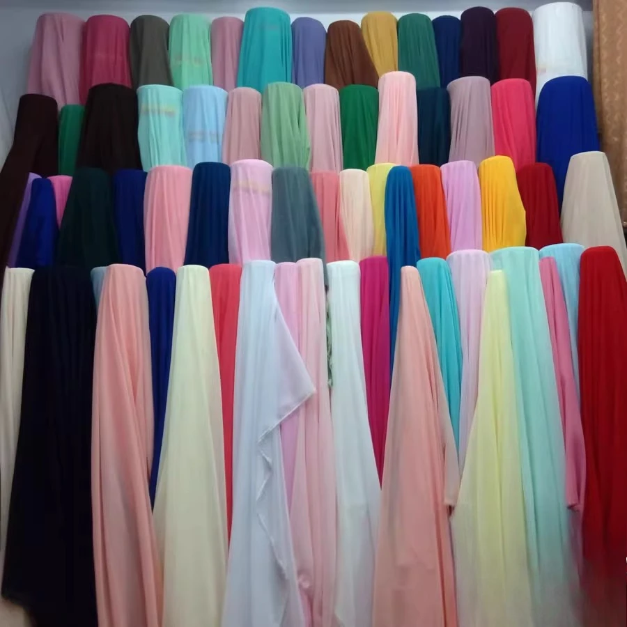 

170 Colors 100D Chiffon Fabric for Dresses Apparel Stage Backdrops Wedding Decorations Multi-Color Textile