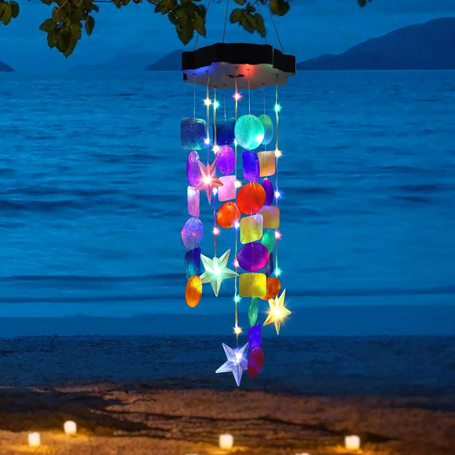 

Colorful Solar Wind Chimes for Outdoor Decor - Garden, Patio, Window & Party Decorative Lights