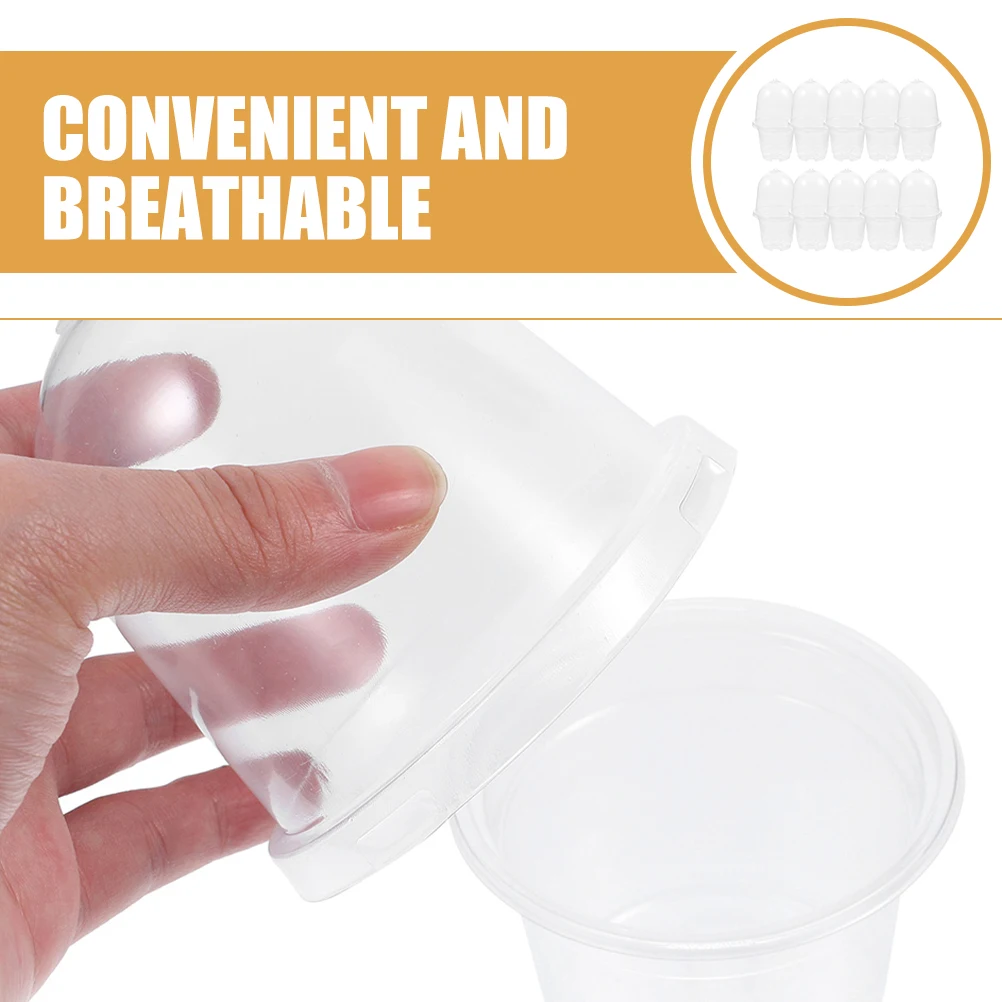 

10Sets Clear Plastic Nursery Pots Breathable Drainage Holes Insulated Indoor Outdoor Gardening Tools Planting Pots