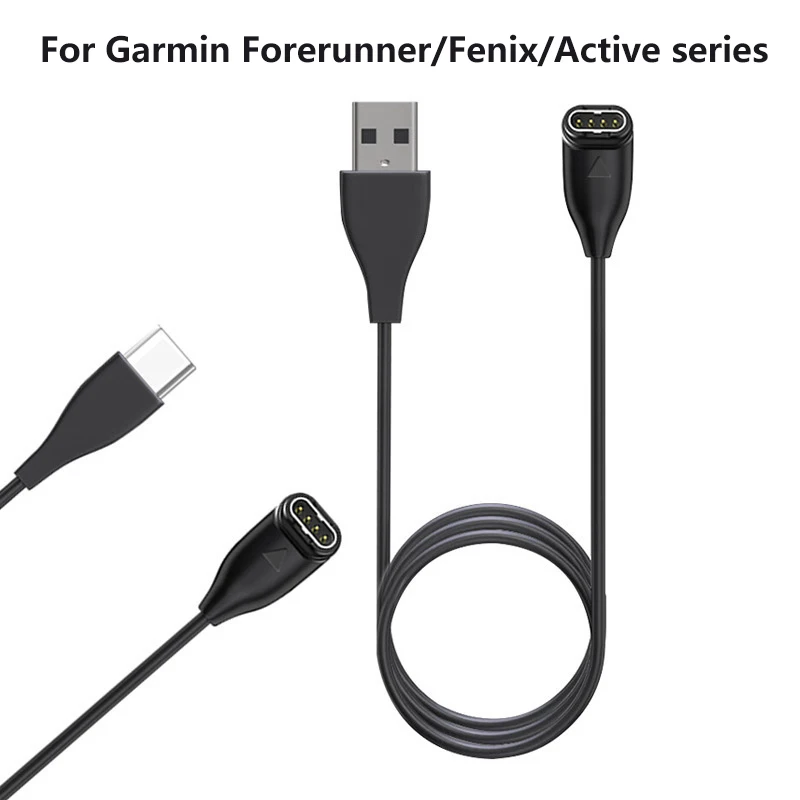 Smart Watch Charging Data Cable Data Transmission Elbow To Type-c Male Cable Suitable For Garmin Forerunner/Fenix/Active Series