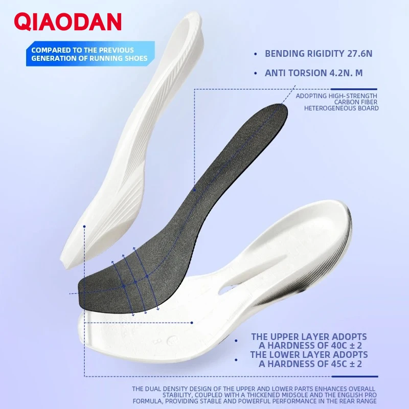 QIAODAN Feiying PB3 Enhanced Edition Professional Marathon Carbon Board Running Shoes 2025 Men's Sneakers QDB023251299T - Image 5