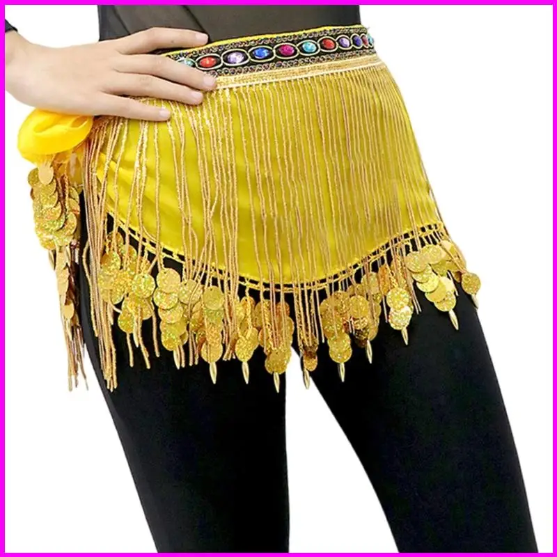 Écharpe hanche danse du ventre, Costume d'halloween, tenue Festival Raves, jupe portefeuille à paillettes, Mini jupe