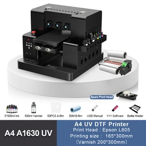 A4 Printer UV L805 Kepala Cetak Printer Flatbed UV untuk Botol Casing Ponsel Pena Akrilik Pernis Printer UV Kaca untuk Stiker DTF UV 6 printer flatbed uv penjualan terbaik - №