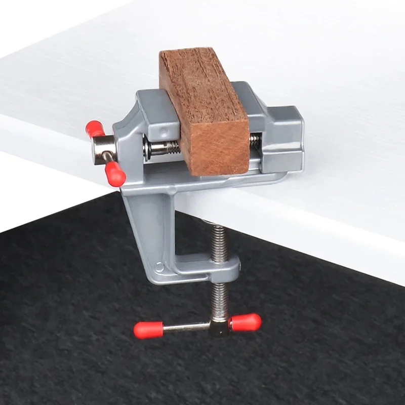 Small Miniature Jewelers Vise Hobby 3.5&quot Aluminum Muliti-Funcational Mini Bench Clamp On Table Flat Pliers Tool Vice