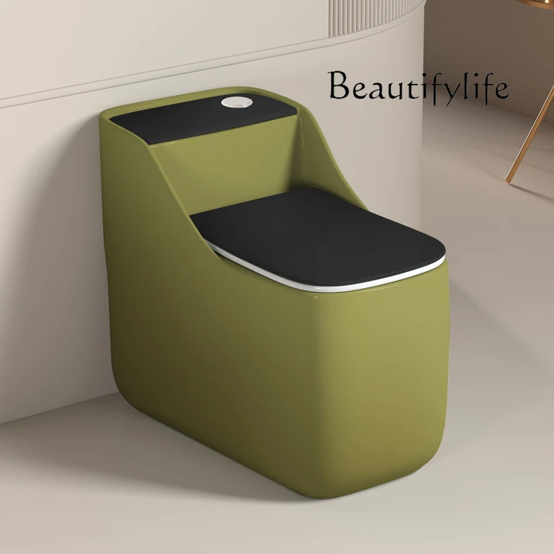 

Французский ретро-зеленый цвет, бытовой унитаз с высоким импульсом, обычный, бесшумный унитаз для смыва