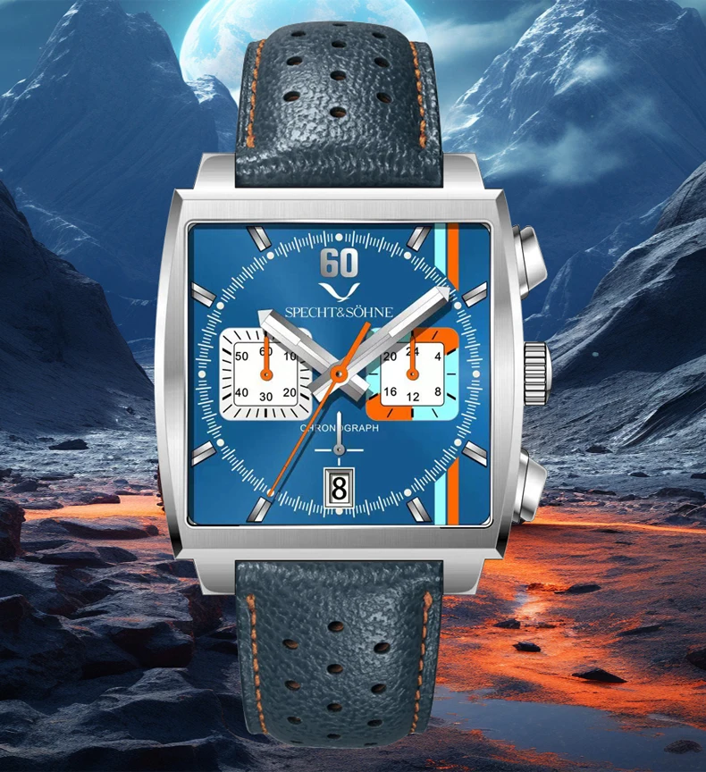 2025, Specht & Sohne, Neuheiten, Herrenuhren, Top-Marke, Luxus-Edelstahl, japanischer VK64-Chronograph, männliche Quarz-Armbanduhren – Detail 23
