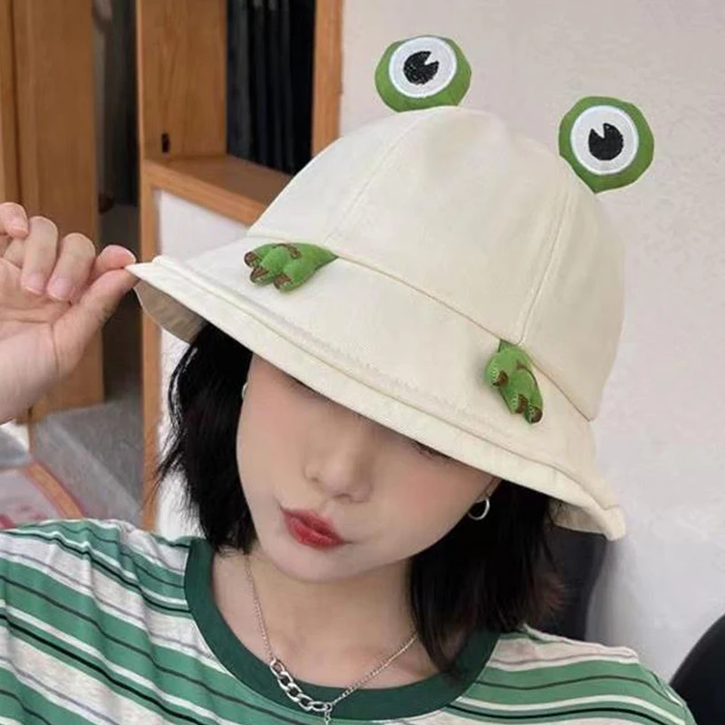 Child-Parent Frog Bucket Hat With Claw For Women Summer Autumn Panama Sun Hats Outdoor Hiking Beach Fisherman Cap Girls Bob Caps