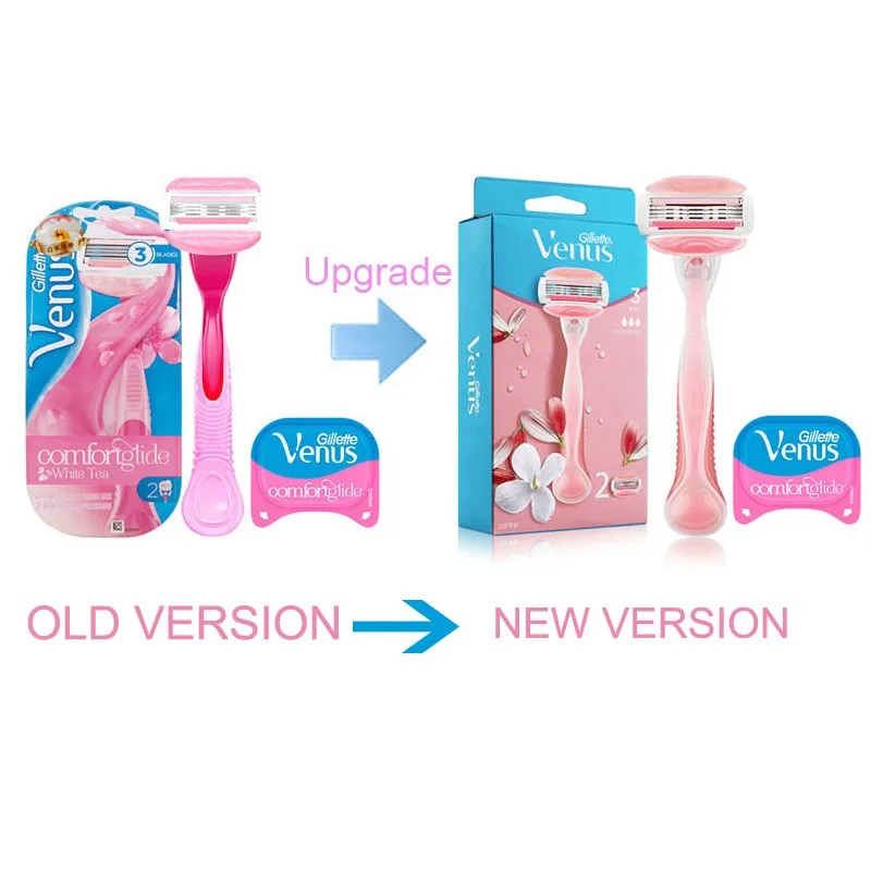 Gillette Venus Women Razor Barbeador feminino com dispositivo de proteção de lubrificação, para posições como pernas, genitais, axilas, etc.