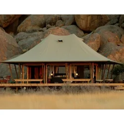 Luxury family resort safari tent luxury canvas glamping pvdf membrane structure room outdoor pod