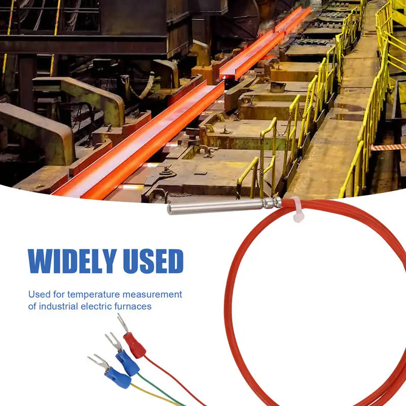 24-Hour Delivery Temperature Sensor PT100 Waterproof Wire Thermal Resistance Silicon Wire Protection Cable