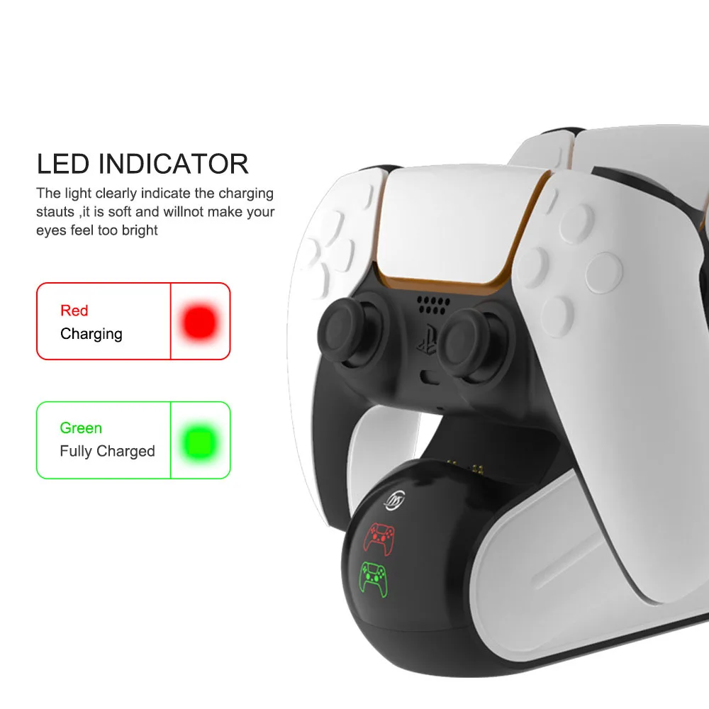 For PS5 handle two-seat charging for P5 game handle sand-haired seat charging for PS5 game handle charging with LED indicator