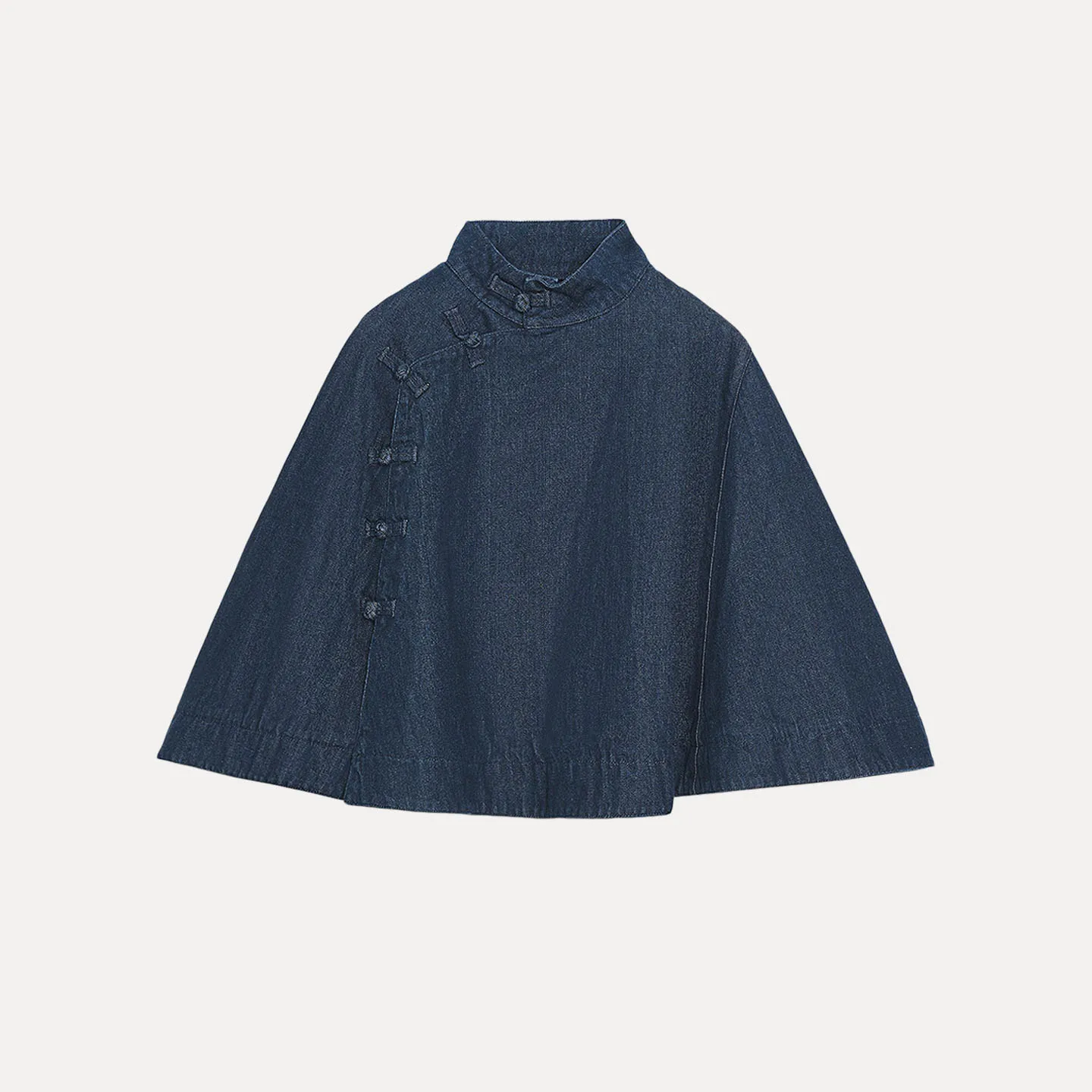 Women's Faionable Denim Knot Detail Cowl Ne ort Jaet Autumn 2025 Z Stand Fit Ladies' Outerwear