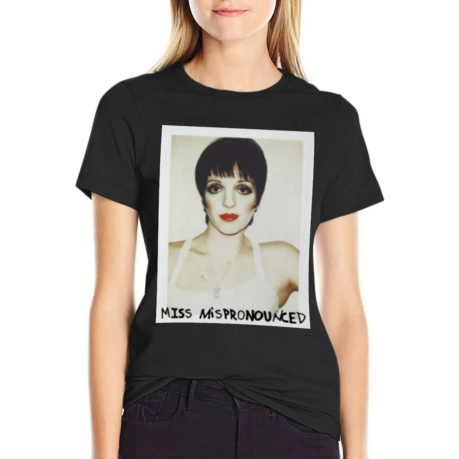 

Liza With A Z T-Shirt summer tops animal print Female clothing black t shirts for Women