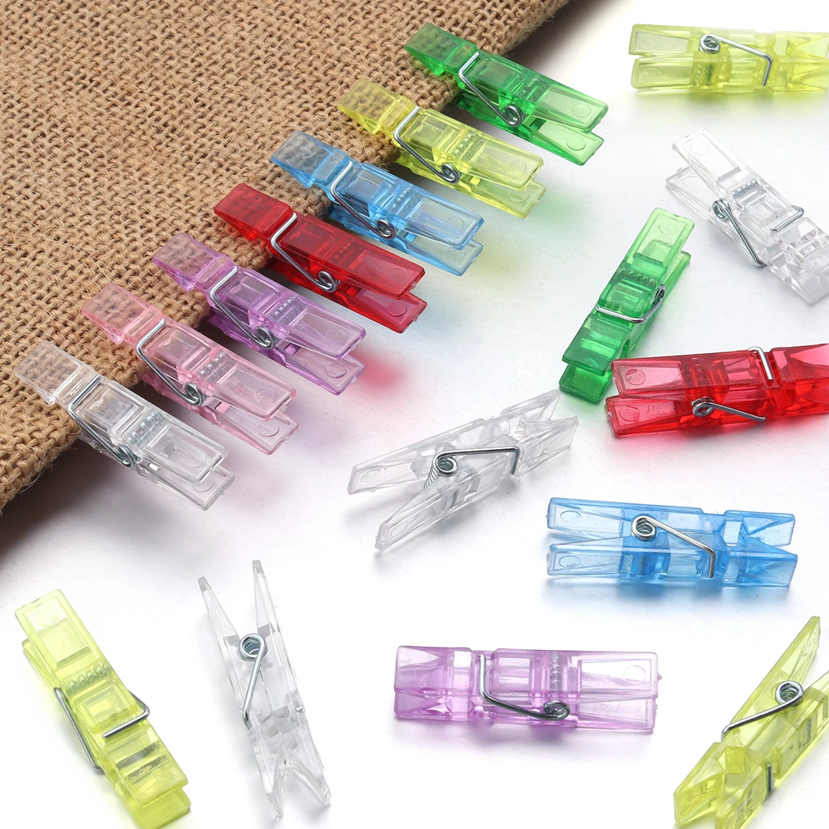 20/40/100pcs Sewing Clip Plastic Quilting Hemming Clips Multicolor Fabric Decoration Clamp for DIY Sewing Garment Crafting Tools