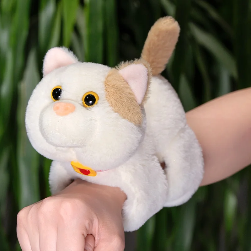 子供のためのカワイイ動物のスラップリストバンド、スナップブレスレット、ぬいぐるみの指輪、創造的なおもちゃ、面白いギフト、豚、ウサギ、ハスキー、犬、猫