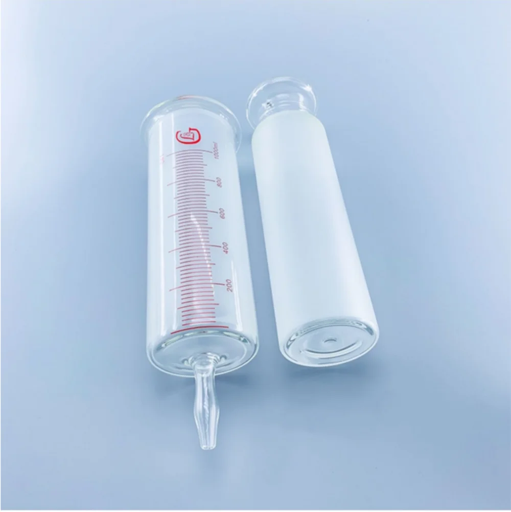 Large Glass Syringes 500ml With Glass Caliber / Ruhr Locks Caliber Glass Enema Sausage Device Sample Extractor Injector 500cc