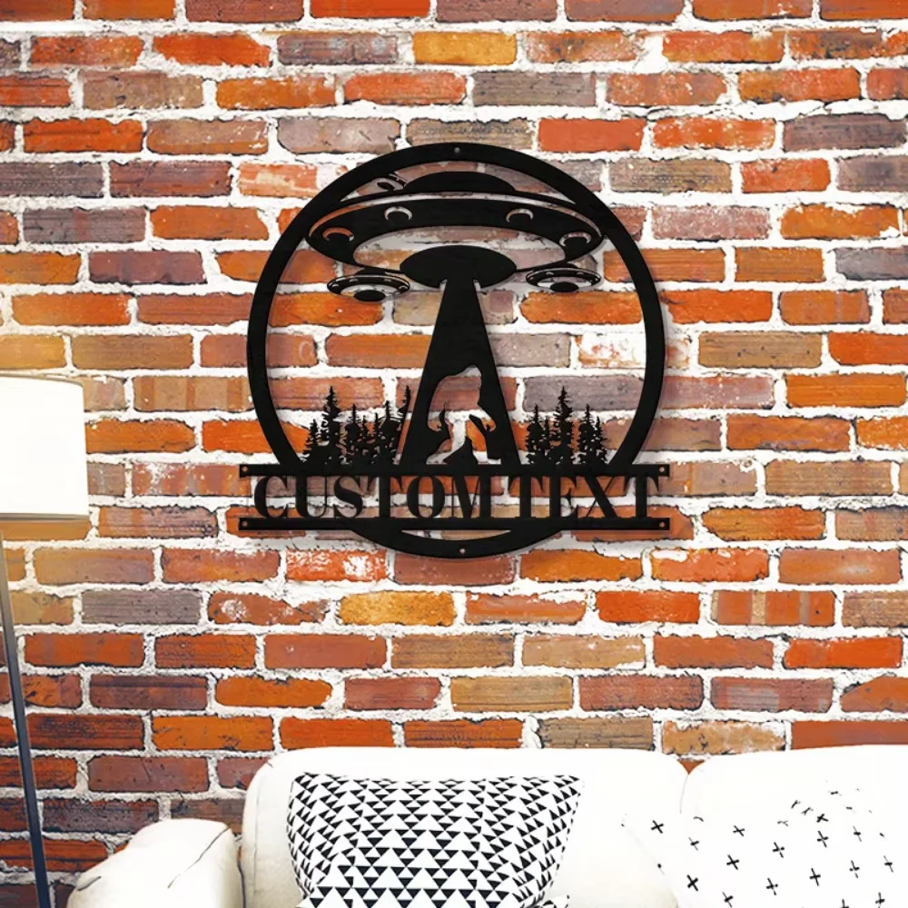 

Custom Bigfoot & UFO Sign Personalized Wall Art, Distinctive Designs, Adds Flair to Indoor Spaces, Unforgettable Decor