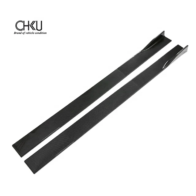 For Universal Side Door  Extended Car Carbon Fiber Appearance   Skirt