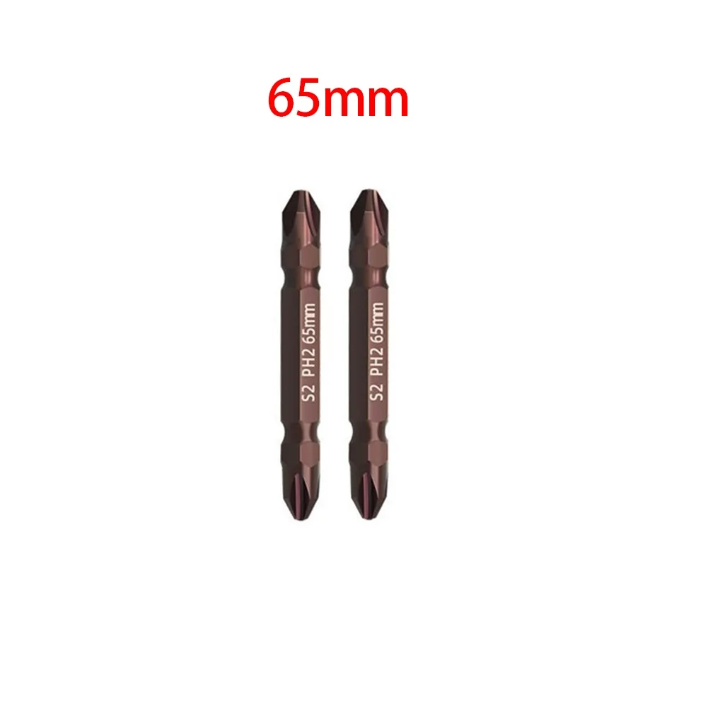 

Hard Alloy Steel Magnetic Screwdriver Bit Set for Strength and Durability 2PCS 65mm 100mm 150mm PH2 Double Head