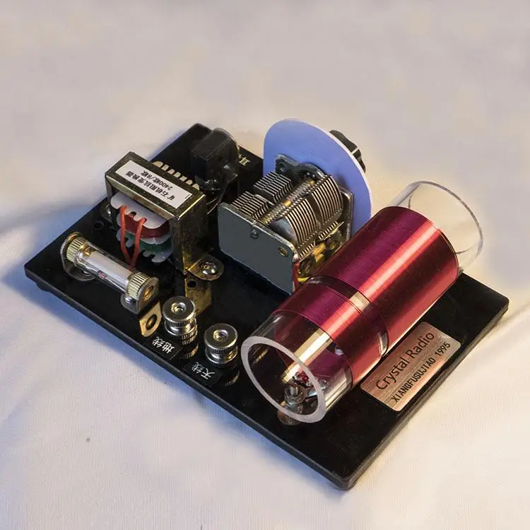 Ore radio, dual loop, air variable capacitor, diode detector, with impedance converter