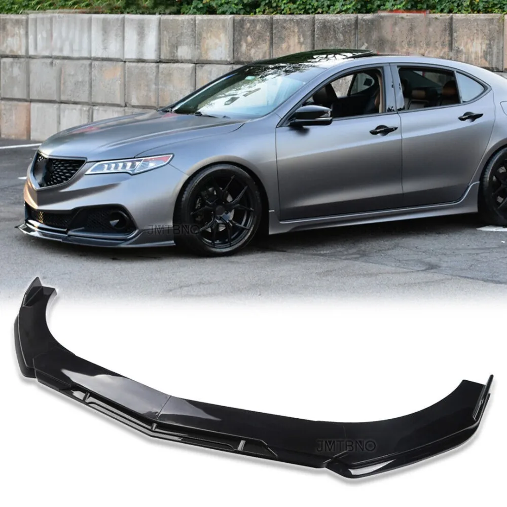 Per Acura TLX ILX 5Pcs paraurti anteriore Lip Spoiler Boby kit Splitter nero lucido stati uniti