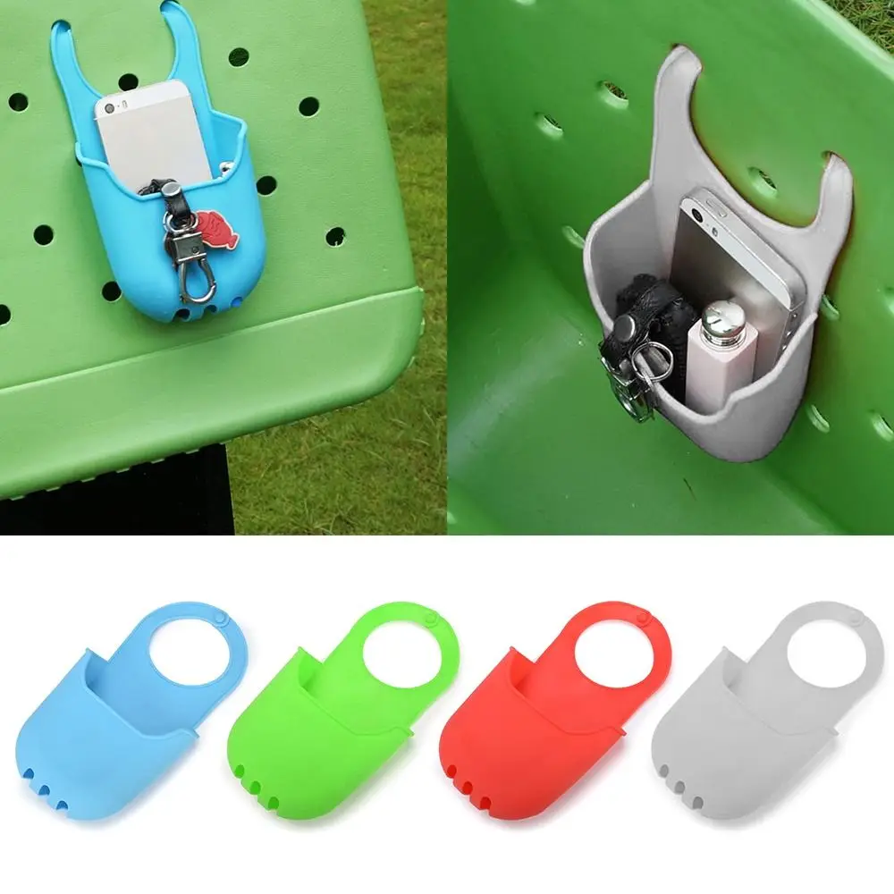 Insert Silicone Storage Pouch Bogg Bag Decorative Phone Case Organizer Holder Charm Travel Camping Hiking Handbags Accessory